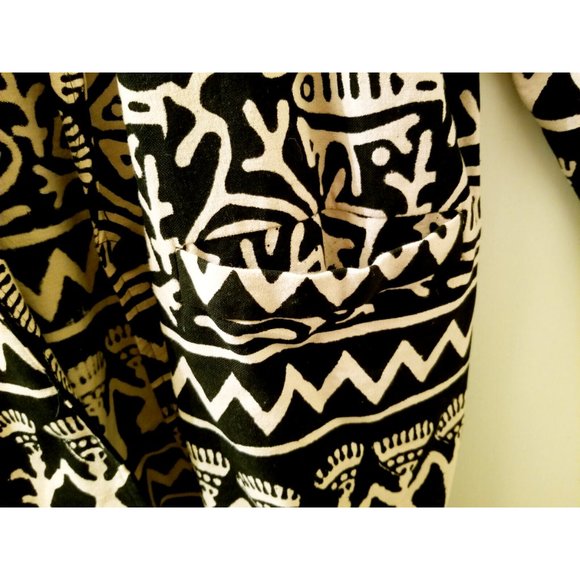 Vintage Cotton Jacket Plus 2x 18 20 Black Tan Tribal Ethnic India 1990s - Picture 4 of 10